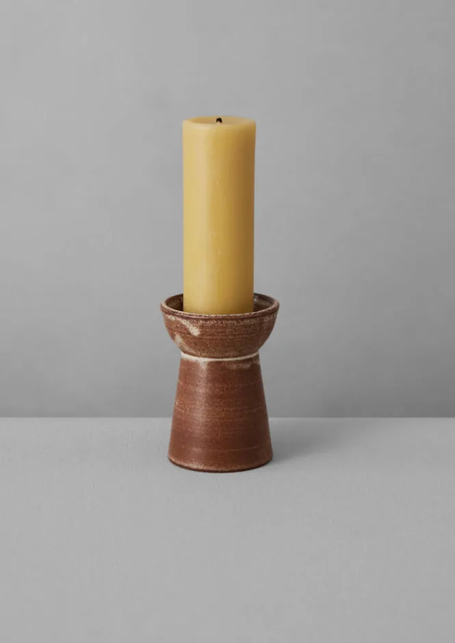 Decorative Pieces|Ceramics-TOAST SZ Ceramics Pillar Candle Holder Chestnut