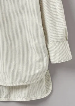 Tops & Tees-TOAST Taro Stripe Organic Cotton Poplin Shirt SunwashedBlue