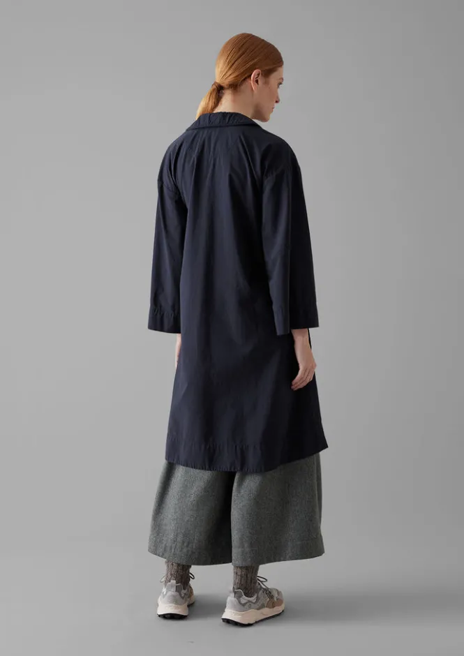 Shirts|Tops & Tees-TOAST Textured Cotton Poplin Wrap Shirt Ink