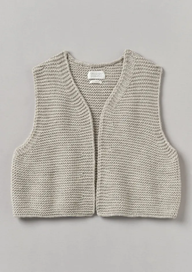 Knitwear-TOAST Textured Knit Gilet Harvest