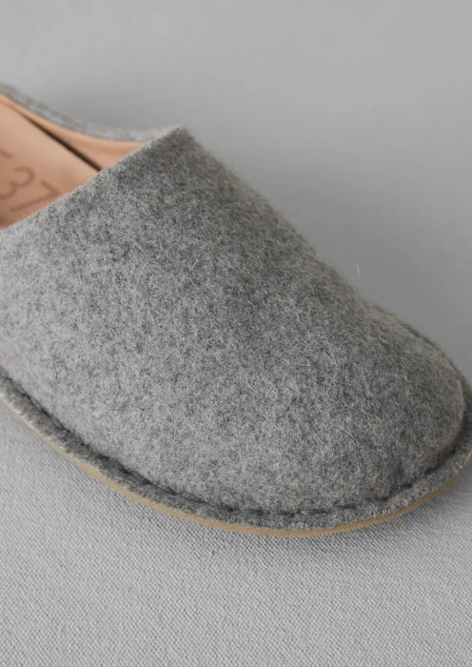 Slippers|Nightwear-TOAST Viba Roma Felt Slippers Grey