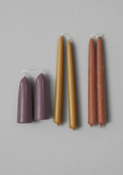 Candles & Holders-TOAST Wax Atelier Set of Four Dinner Candles Caramel/Carnelian