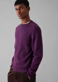 Knitwear-TOAST Wool Crew Neck Sweater Amethyst